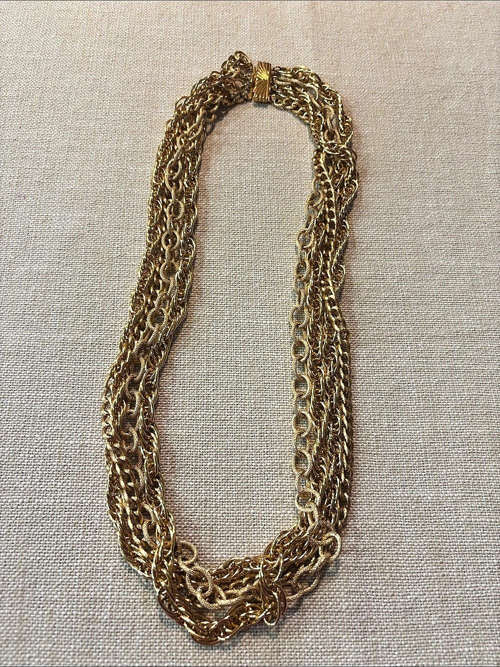 Layered Chain Necklace in Gold Tone